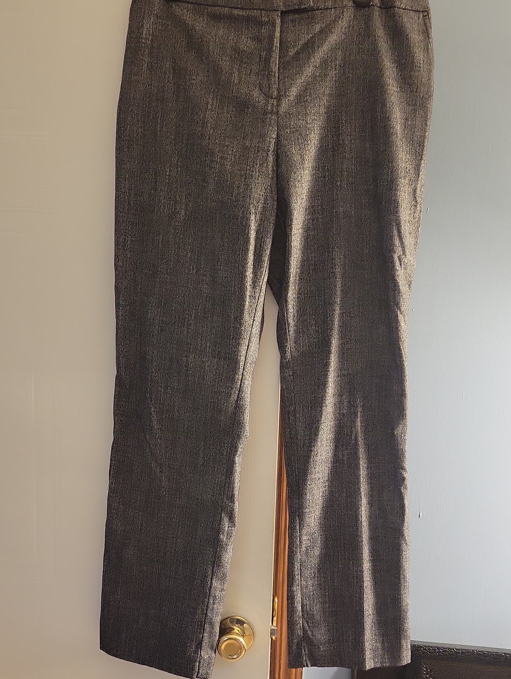 🎈 Jones New York Women’s Straight-Leg Dress Pants in Dark Gray/ White Size 10